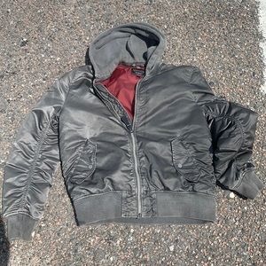 Alpha Industries- Silver Bomber Jacket - Unisex Large